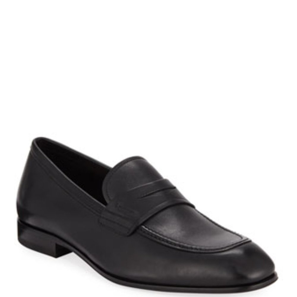 Salvatore Ferragamo Alred Leather Penny Loafers